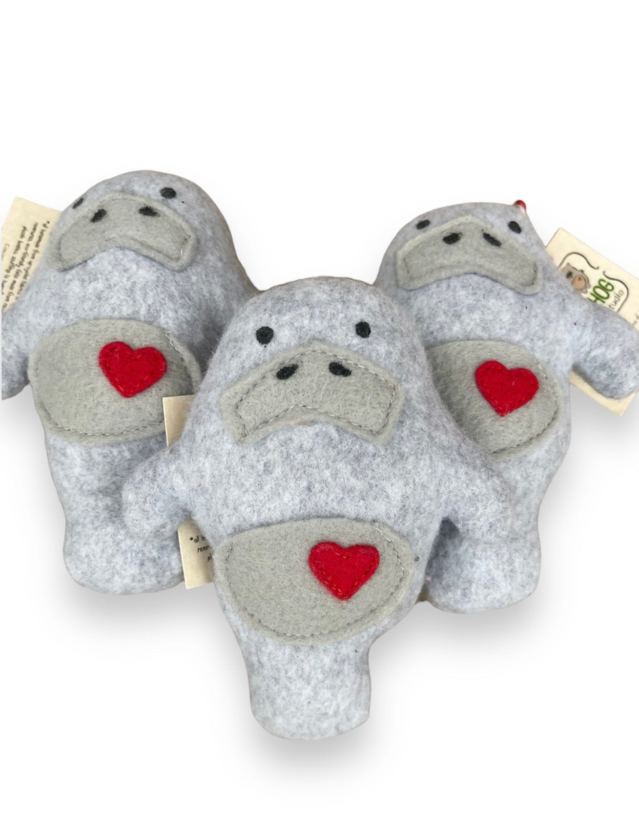 Manatee ornament mini stuffed animal