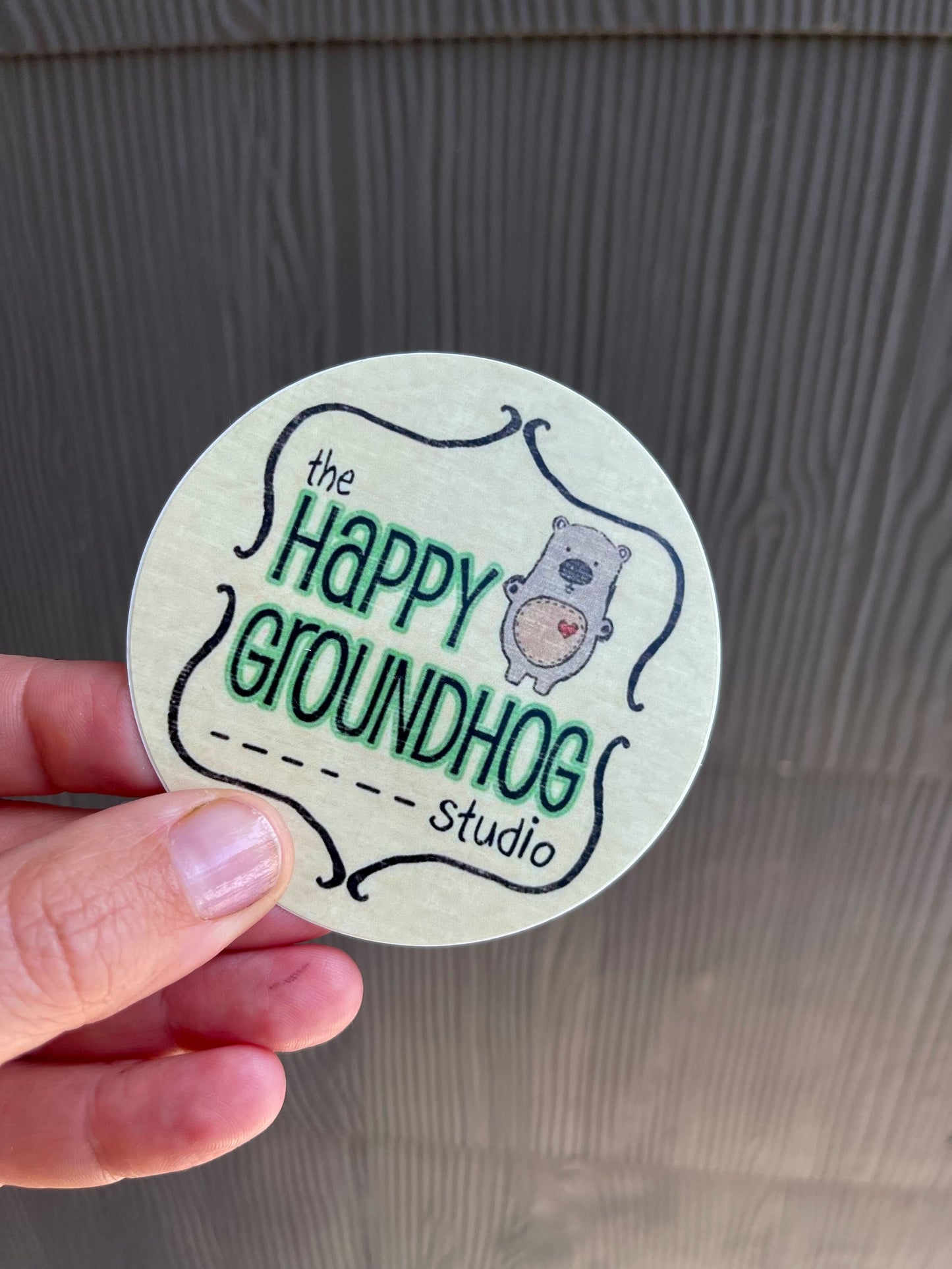 The Happy Groundhog Studio Sticker