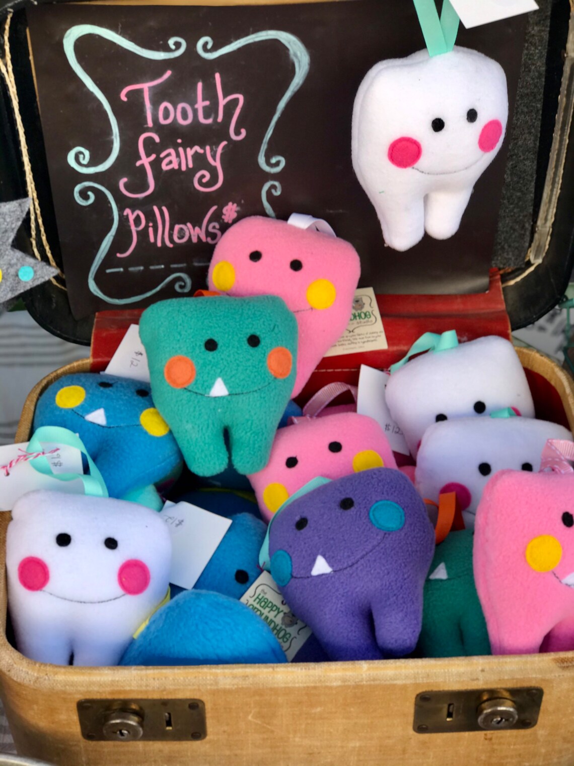 Happy Monster Tooth Fairy Pillow