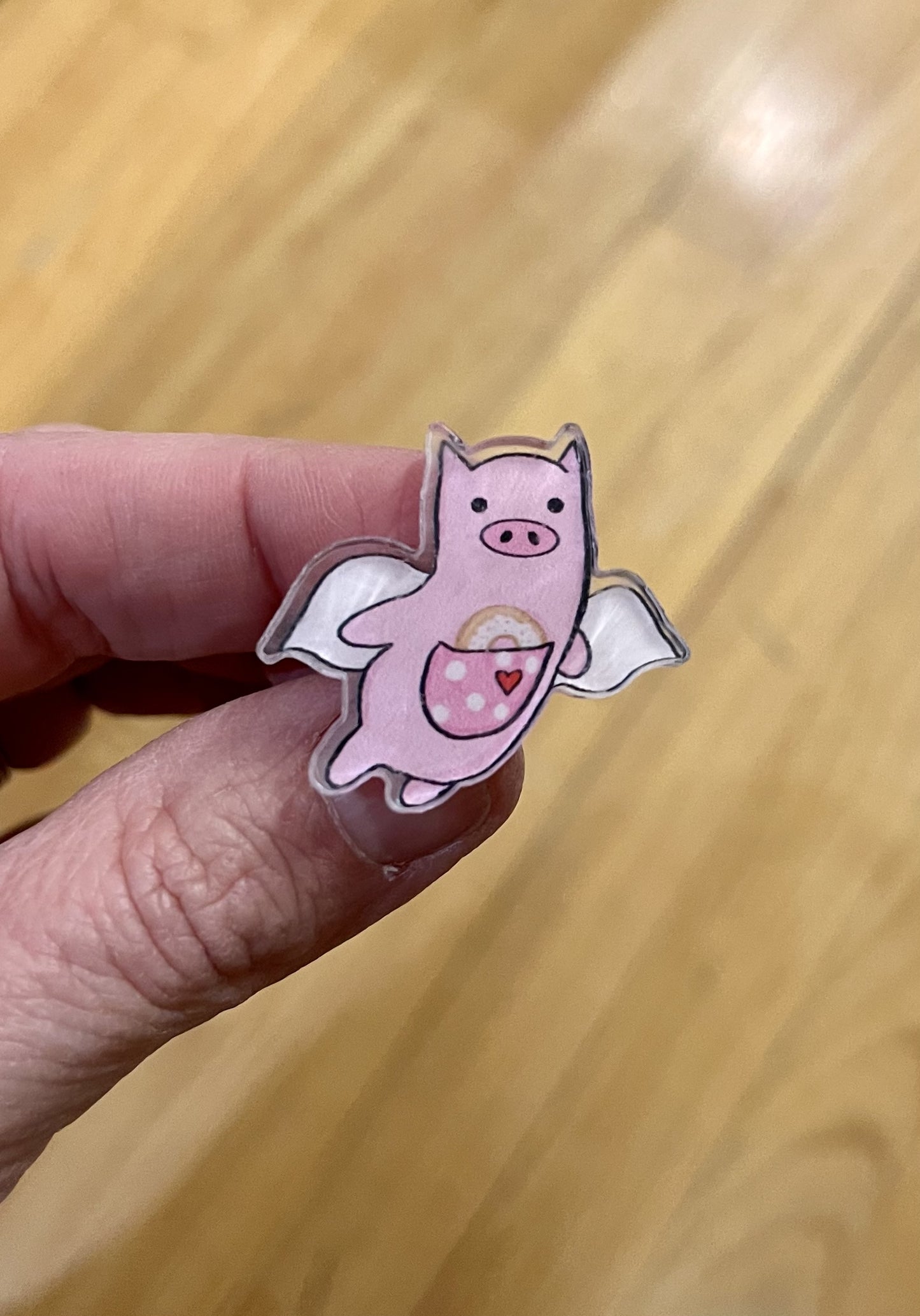 Flying Pig Acrylic Pin