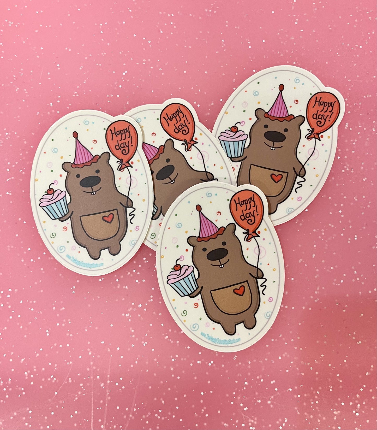 Happy Groundhog Happy Day, Birthday Sticker
