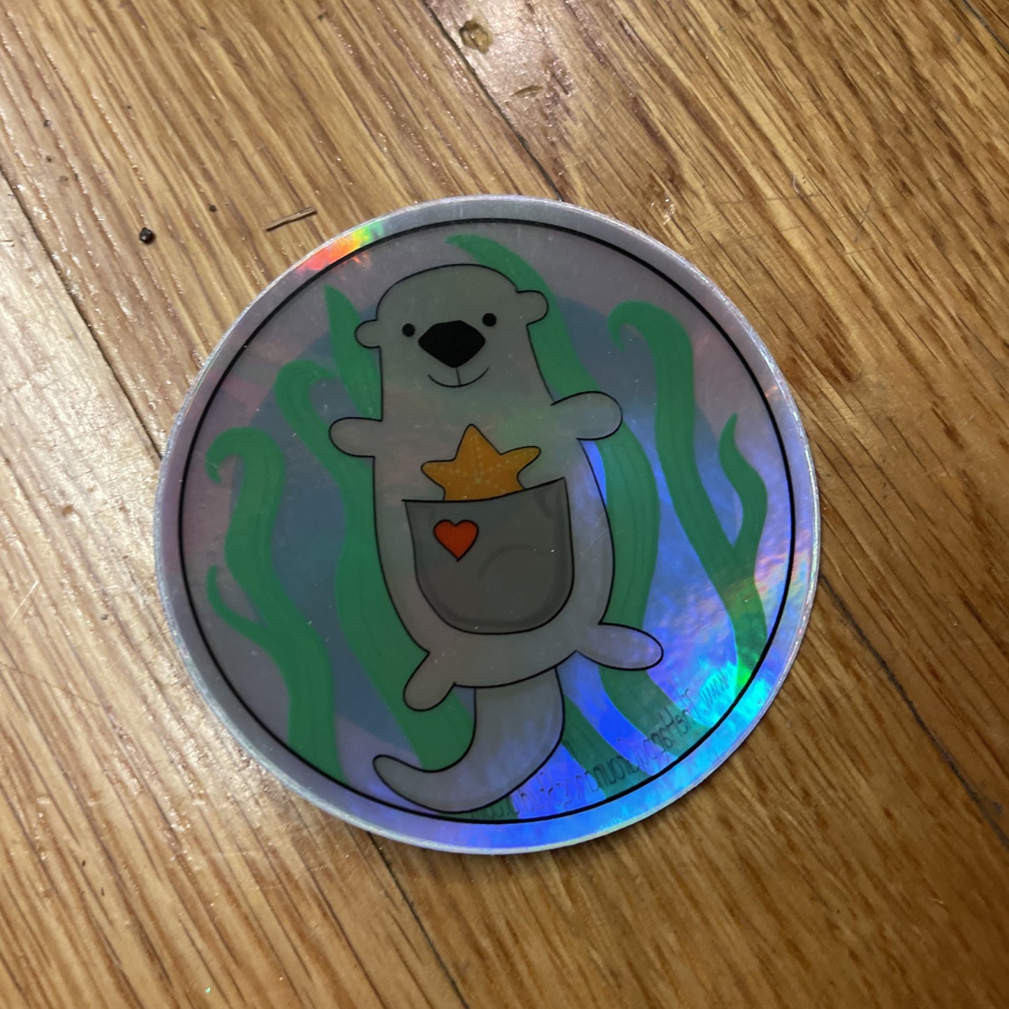 Sea Otter Holographic Sticker