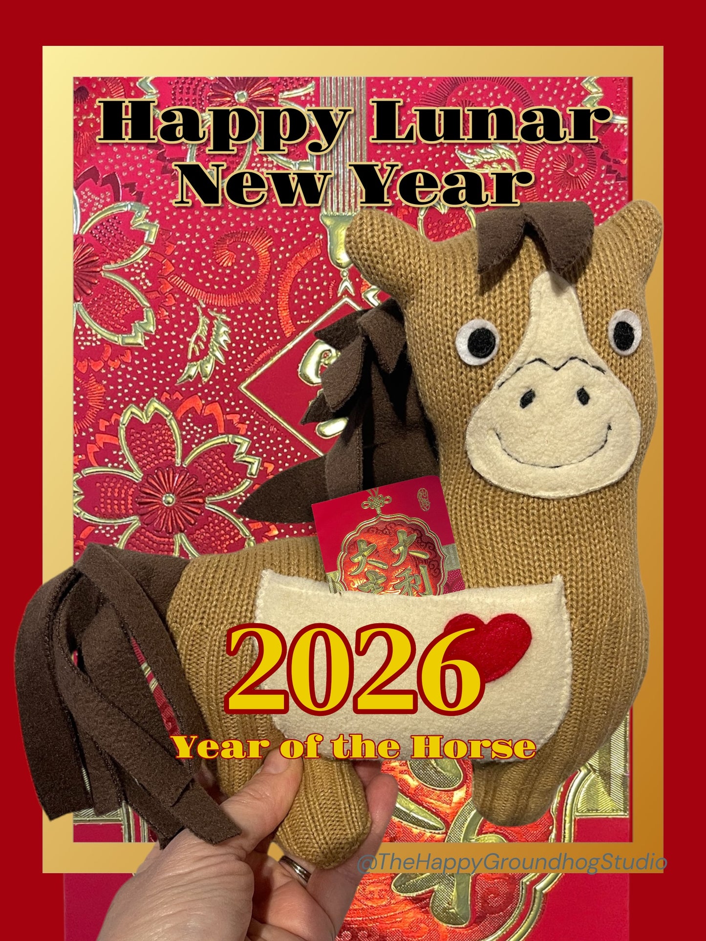 Lunar New year Horse Plushie