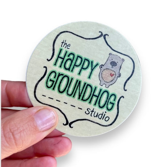 The Happy Groundhog Studio Sticker