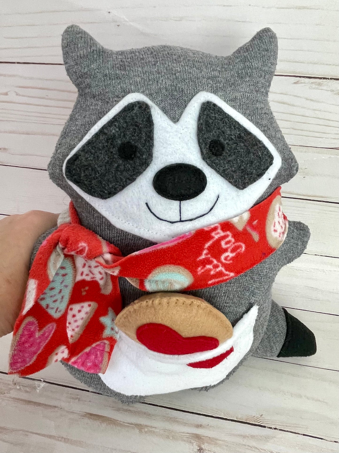 Valentines Raccoon Plushie