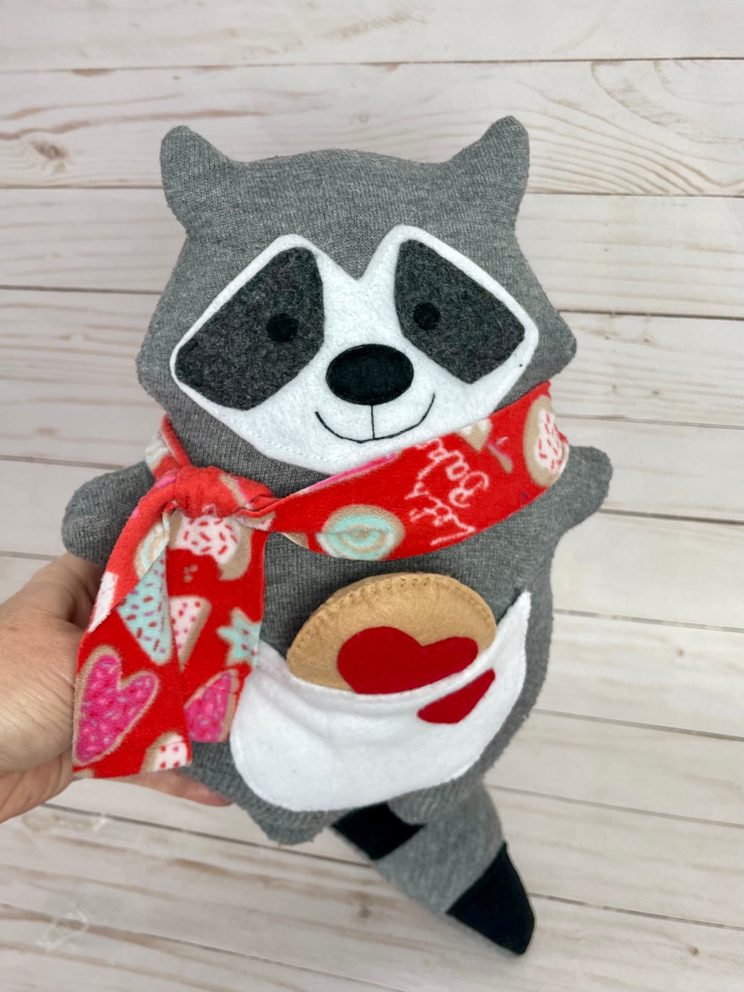 Valentines Raccoon Plushie