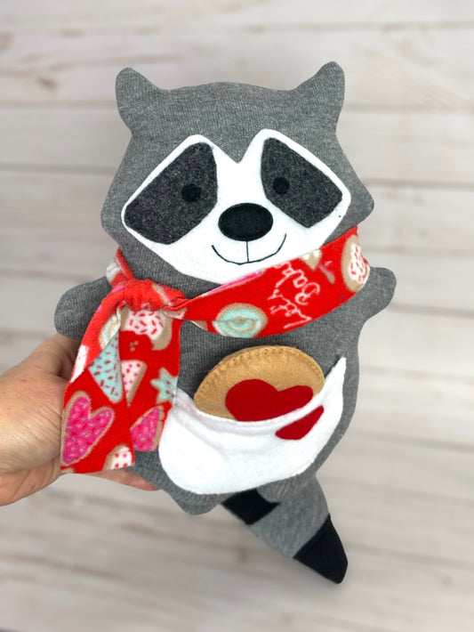 Valentines Raccoon Plushie