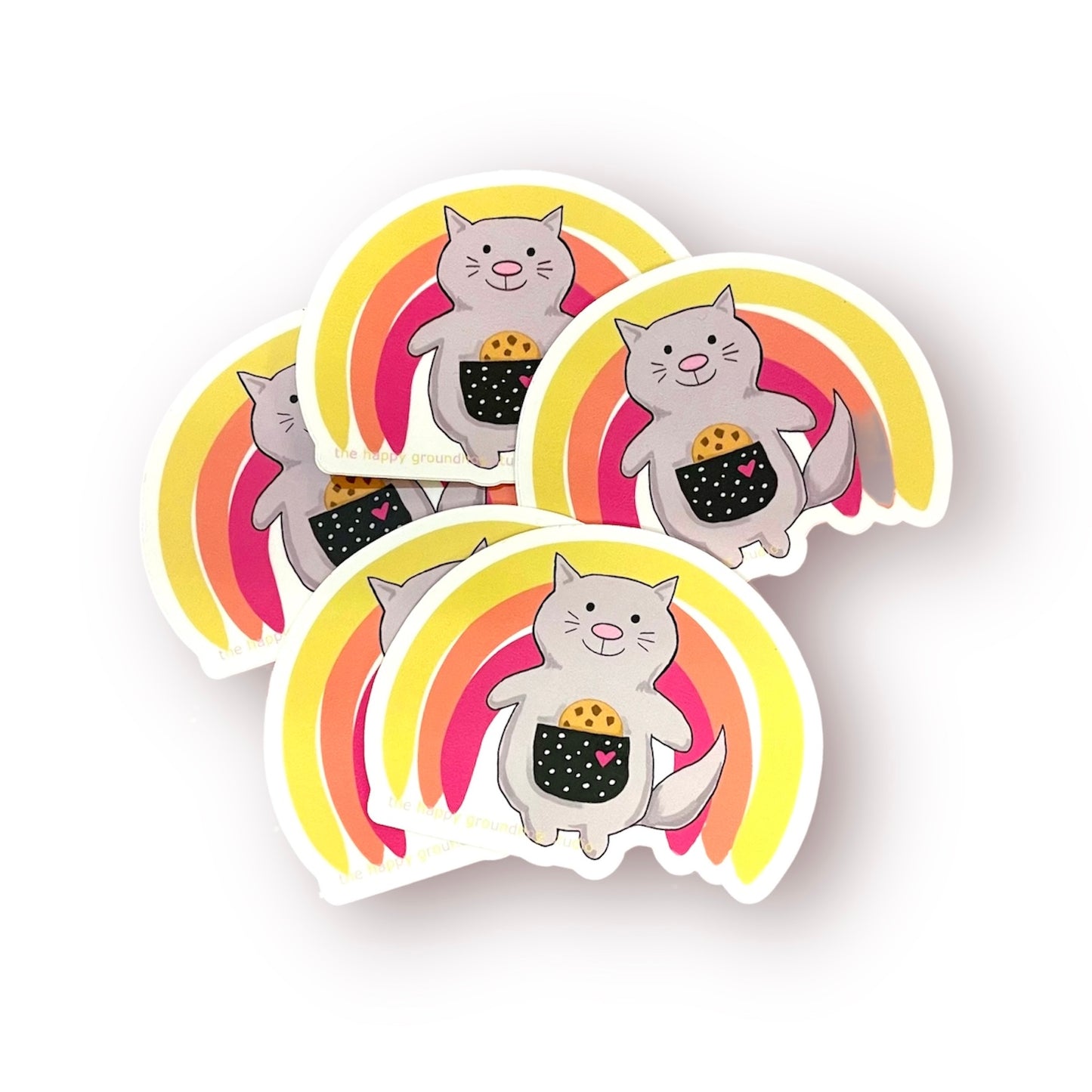 Kitty with Rainbow Sticker