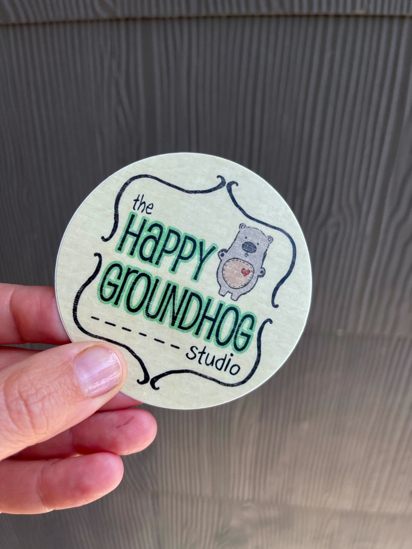 The Happy Groundhog Studio Sticker