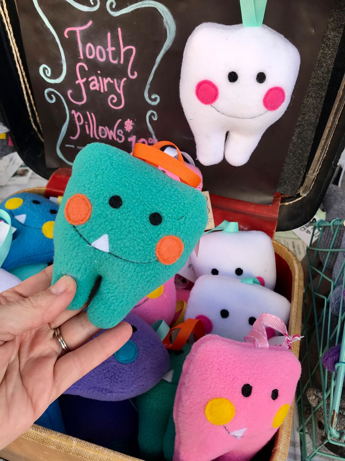 Happy Monster Tooth Fairy Pillow