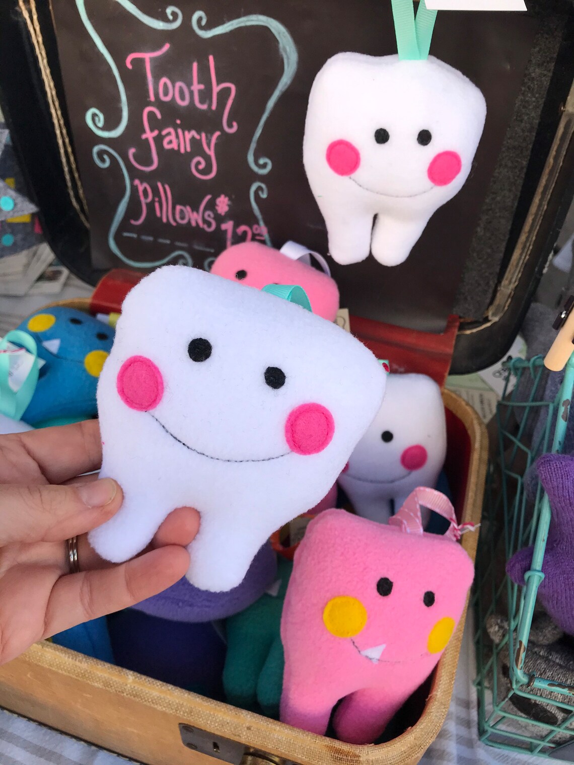 Happy Monster Tooth Fairy Pillow