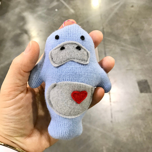 Manatee ornament mini stuffed animal