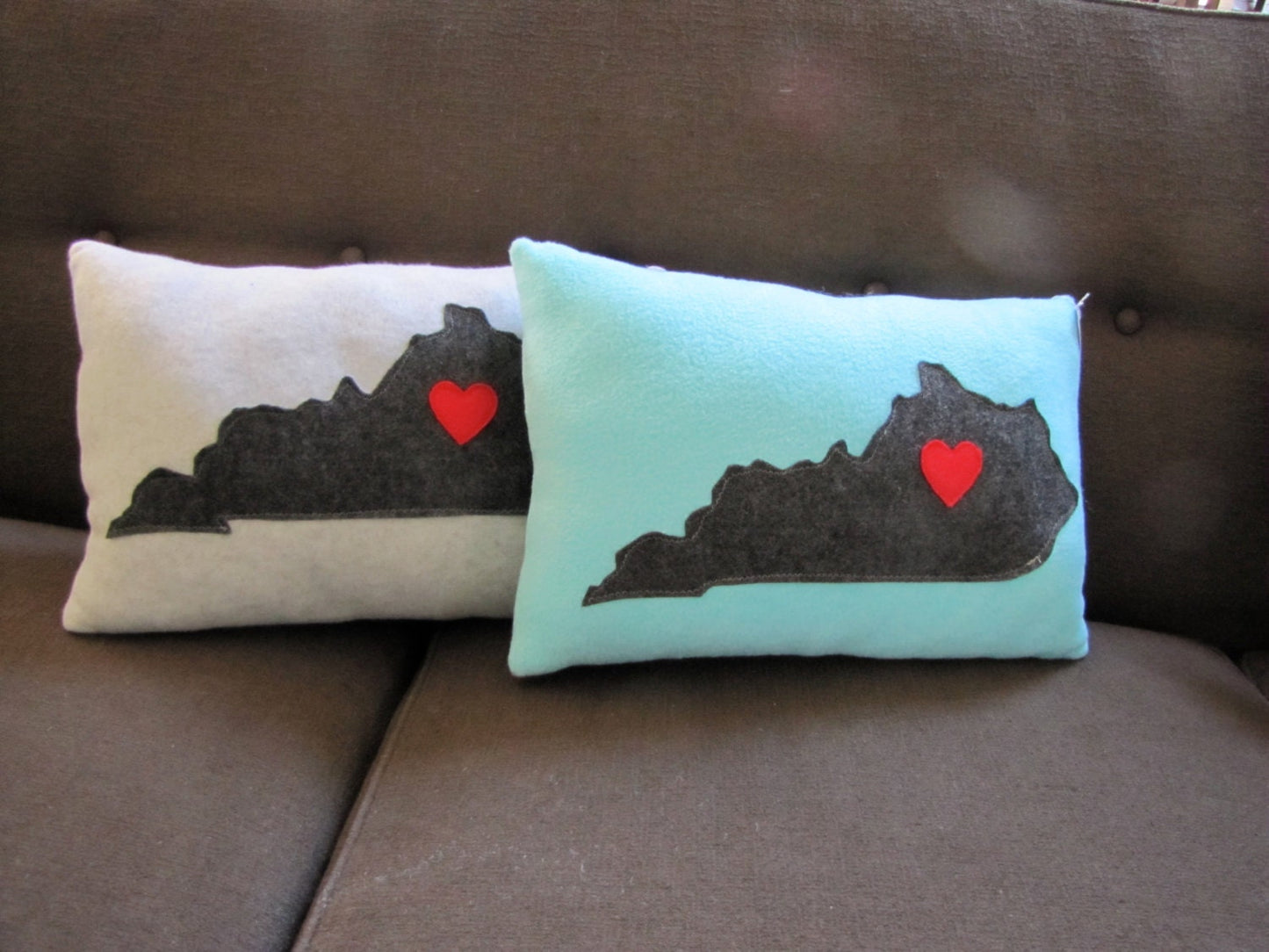State of Kentucky Pillow with heart
