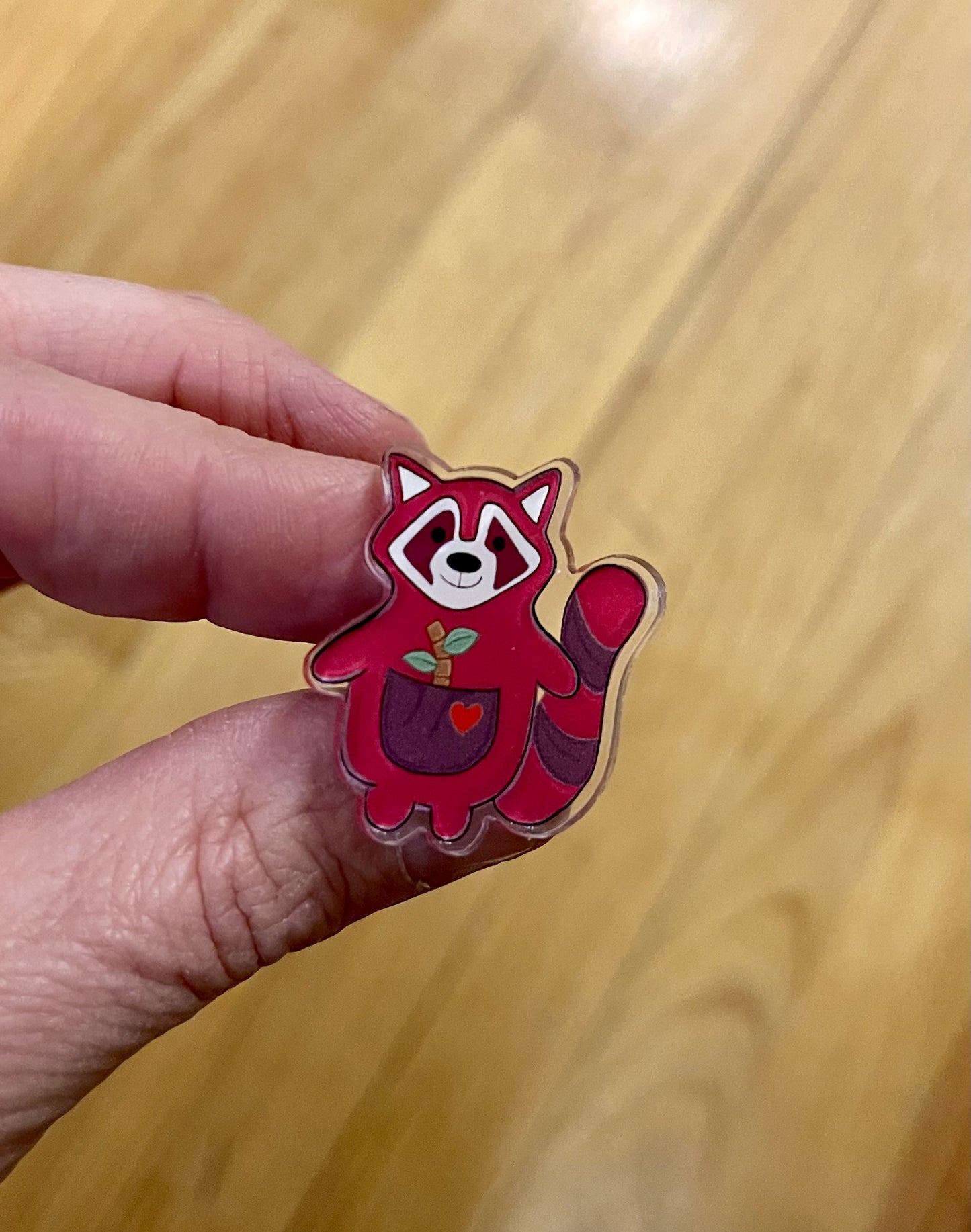 Red Panda Acrylic Pin